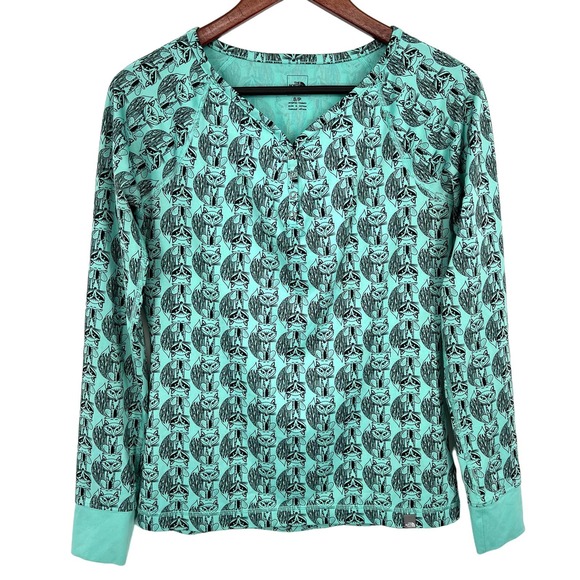 The North Face Womens Fox Base Layer Stretchy Blouse Shirt Top Skiing Snow Cozy - Picture 1 of 10